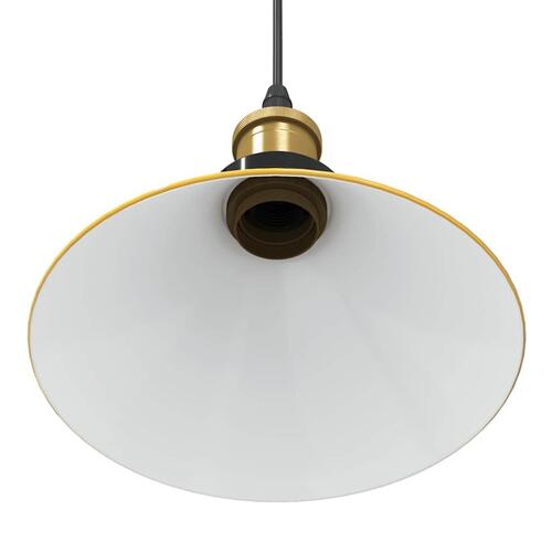 Pendellampe højdejusterbar E27 Ø 22 cm metal glans gul