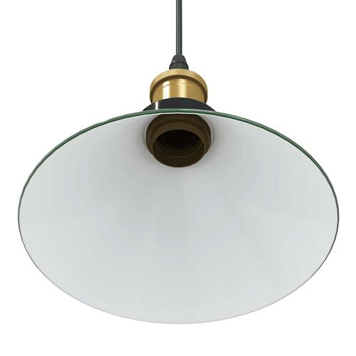 Pendellampe højdejusterbar E27 Ø 22 cm metal glans grøn