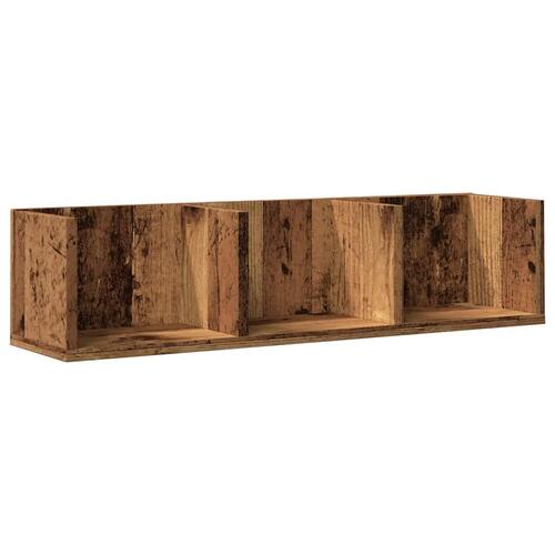 Cd-reol 75x18x18 cm konstrueret træ antikt træ