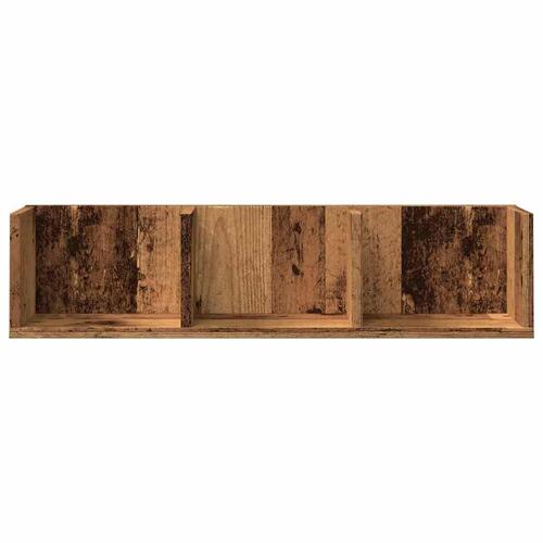Cd-reol 75x18x18 cm konstrueret træ antikt træ