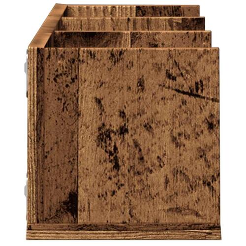 Cd-reol 75x18x18 cm konstrueret træ antikt træ