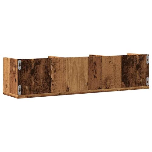 Cd-reol 75x18x18 cm konstrueret træ antikt træ