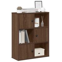 Bogreol 60x24x76,5 cm konstrueret træ brun egetræsfarve
