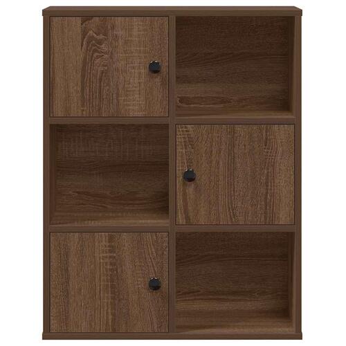 Bogreol 60x24x76,5 cm konstrueret træ brun egetræsfarve