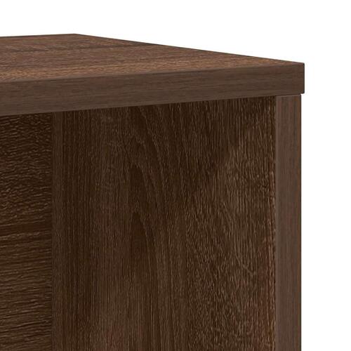 Bogreol 60x24x76,5 cm konstrueret træ brun egetræsfarve