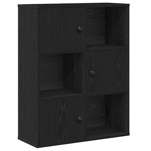 Bogreol 60x24x76,5 cm konstrueret træ sort-eg