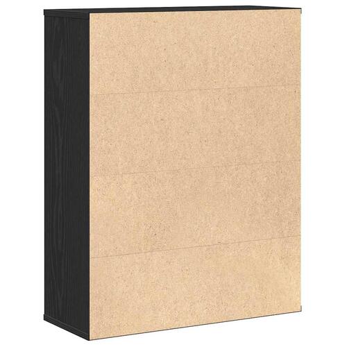 Bogreol 60x24x76,5 cm konstrueret træ sort-eg