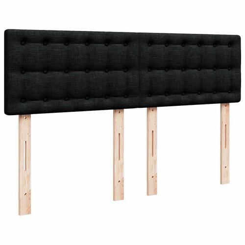 Ottoman seng med madras 140x200 cm stof sort