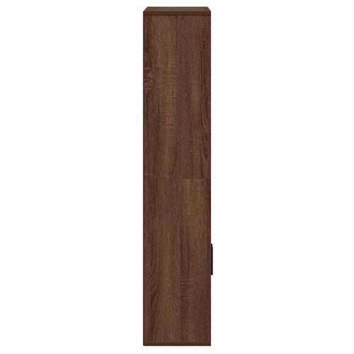 Bogreol 60x24x120 cm konstrueret træ brun egetræsfarve