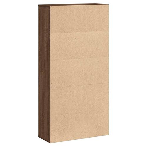Bogreol 60x24x120 cm konstrueret træ brun egetræsfarve