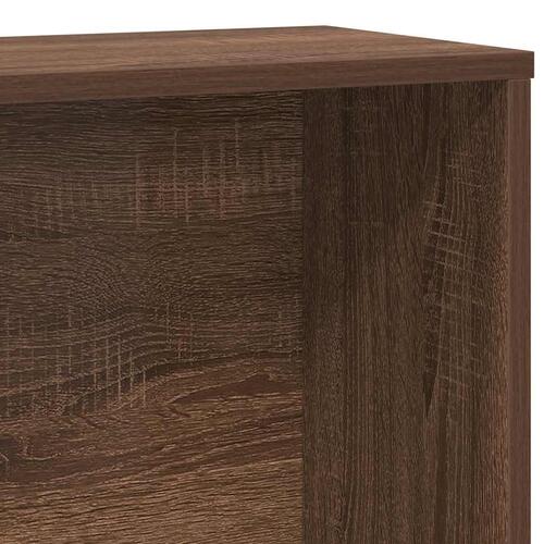 Bogreol 60x24x120 cm konstrueret træ brun egetræsfarve