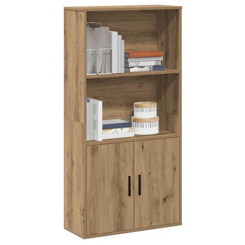 Bogreol 60x24x120 cm konstrueret træ kunsteg