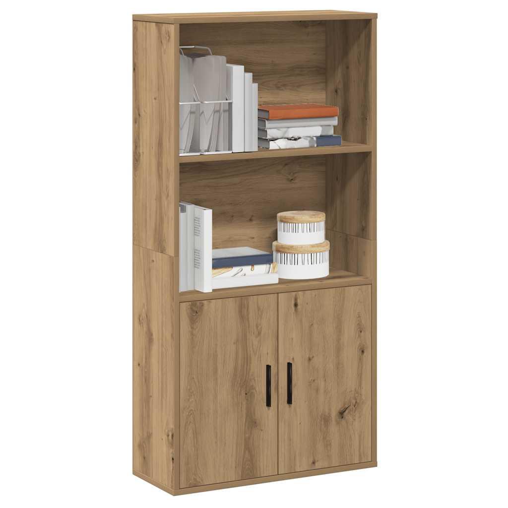 Bogreol 60x24x120 cm konstrueret træ kunsteg