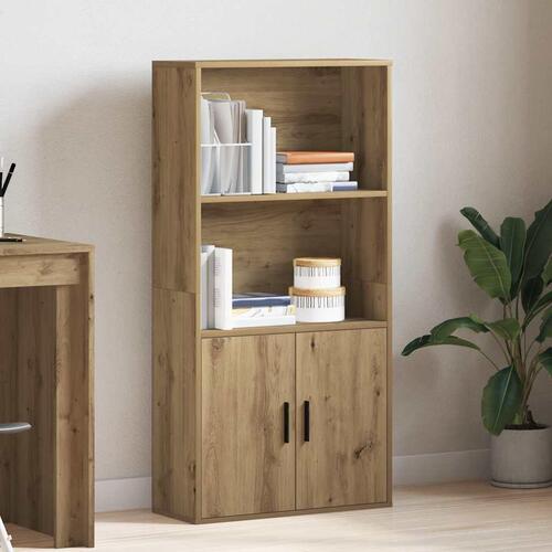 Bogreol 60x24x120 cm konstrueret træ kunsteg