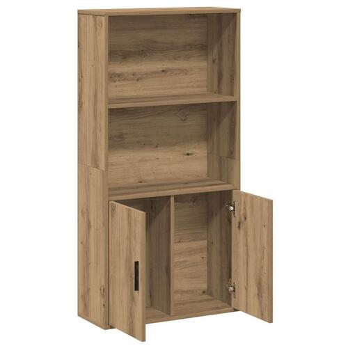 Bogreol 60x24x120 cm konstrueret træ kunsteg