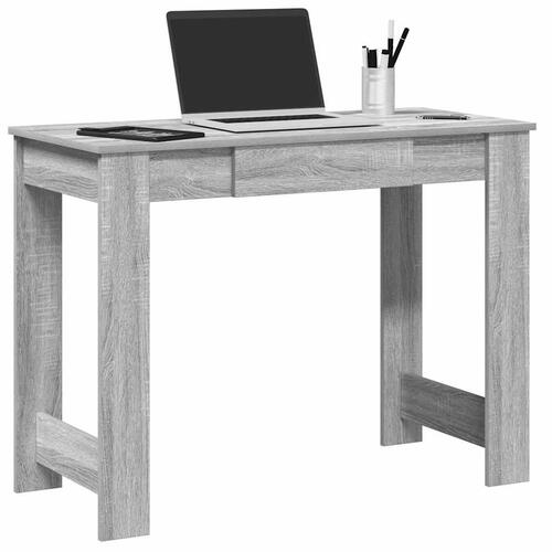 Skrivebord 100x45x75 cm konstrueret træ grå sonoma-eg