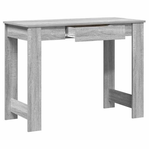Skrivebord 100x45x75 cm konstrueret træ grå sonoma-eg