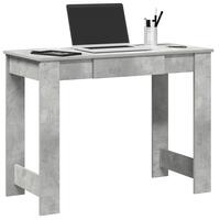 Skrivebord 100x45x75 cm konstrueret træ betongrå
