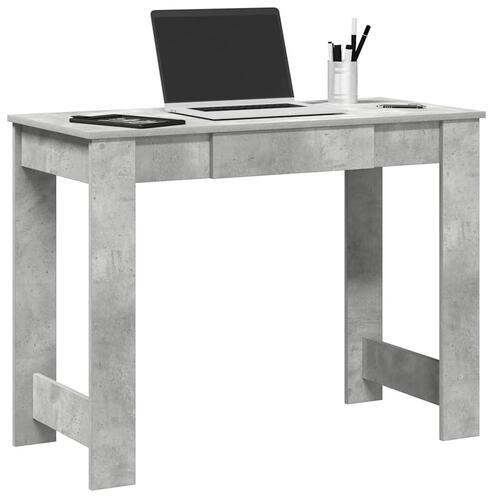 Skrivebord 100x45x75 cm konstrueret træ betongrå