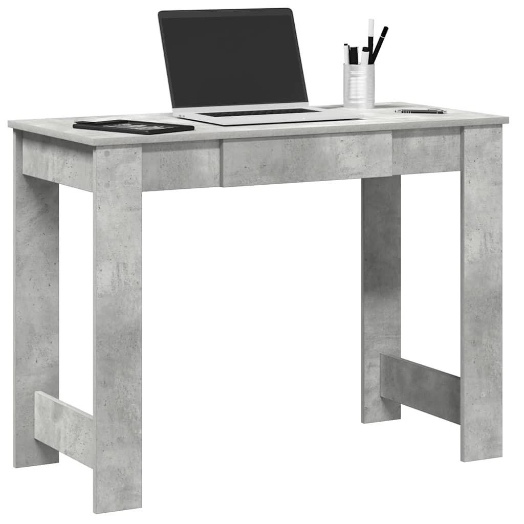 Skrivebord 100x45x75 cm konstrueret træ betongrå