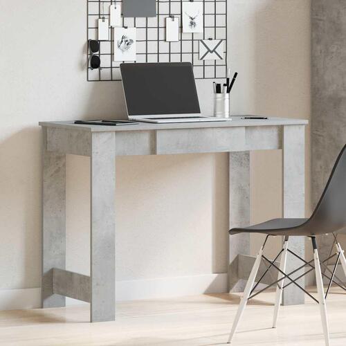 Skrivebord 100x45x75 cm konstrueret træ betongrå