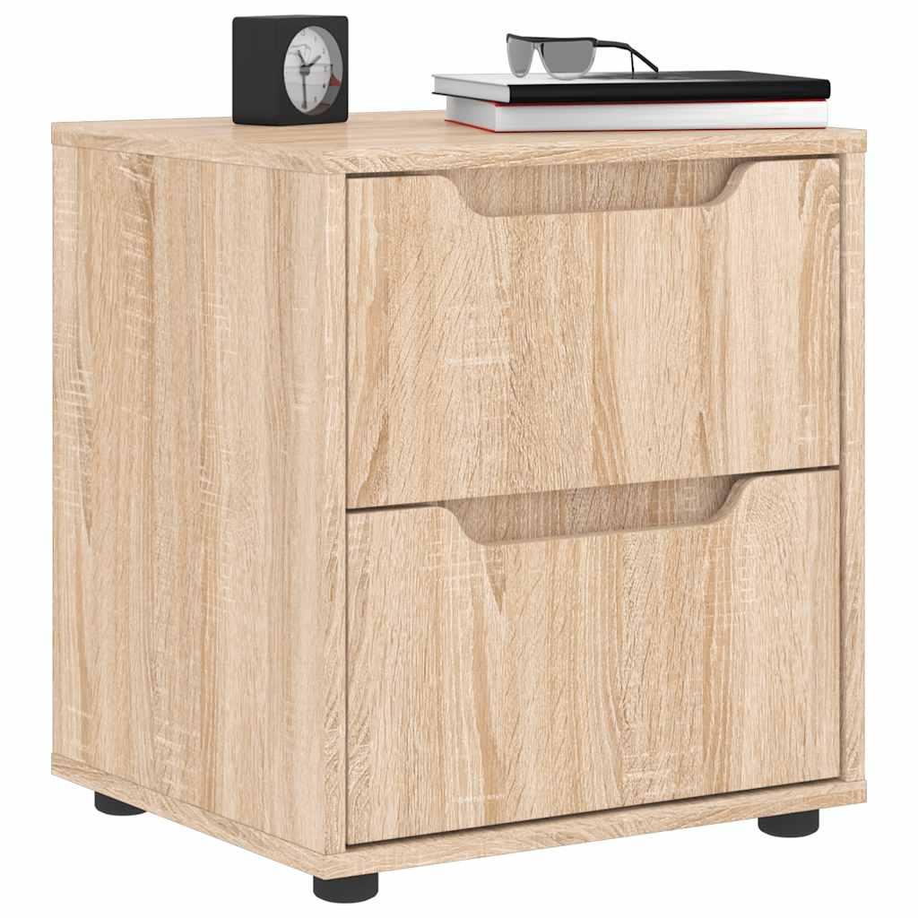 Sengebord VISNES 45x40x50 cm konstrueret træ sonoma-eg