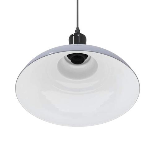 Pendellampe højdejusterbar E27 Ø 31 cm metal glans grå