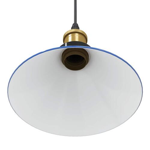 Pendellampe højdejusterbar E27 Ø 22 cm metal glans mørkeblå