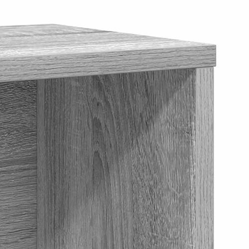 Bogreol 60x24x76,5 cm konstrueret træ grå sonoma-eg