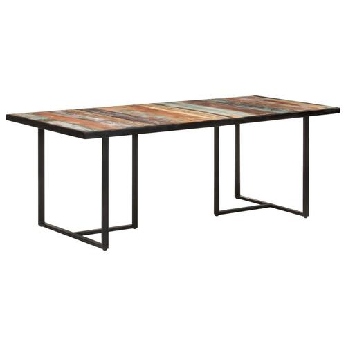 Spisebord 200 cm massivt genbrugstræ