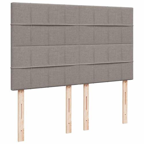 Osmannisk sengeramme med madras 140x200 cm stof gråbrun