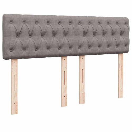 Ottoman seng med madras 140x200 cm stof gråbrun