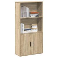 Bogreol 60x24x120 cm konstrueret træ sonoma-eg
