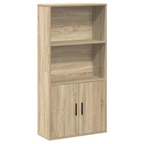 Bogreol 60x24x120 cm konstrueret træ sonoma-eg