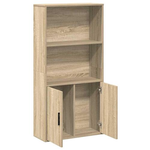 Bogreol 60x24x120 cm konstrueret træ sonoma-eg