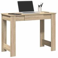 Skrivebord 100x45x75 cm konstrueret træ sonoma-eg