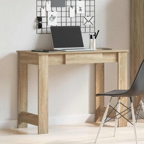 Skrivebord 100x45x75 cm konstrueret træ sonoma-eg