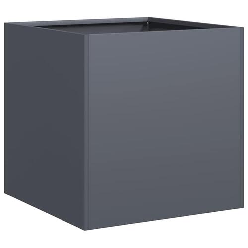 Plantekasse 40x40x40 cm koldvalset stål antracitgrå