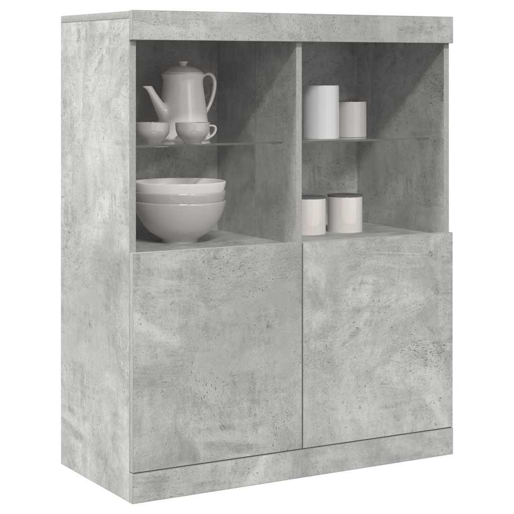 Skænk 81x37x100 cm konstrueret træ betongrå