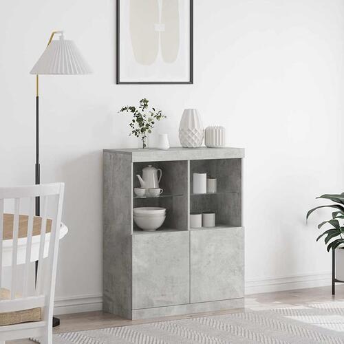 Skænk 81x37x100 cm konstrueret træ betongrå