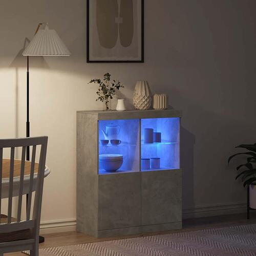 Skænk 81x37x100 cm konstrueret træ betongrå
