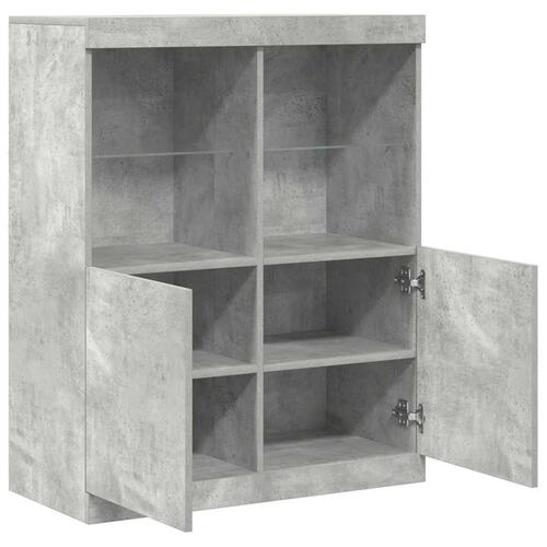 Skænk 81x37x100 cm konstrueret træ betongrå