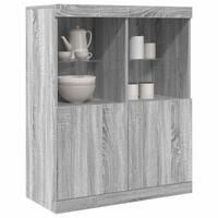 Skænk 81x37x100 cm konstrueret træ grå sonoma-eg