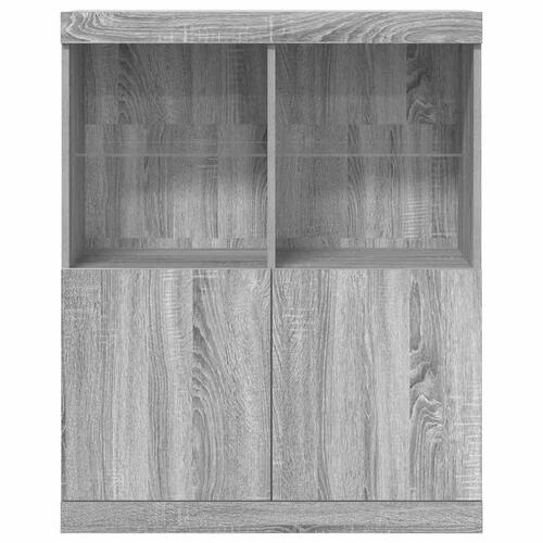 Skænk 81x37x100 cm konstrueret træ grå sonoma-eg