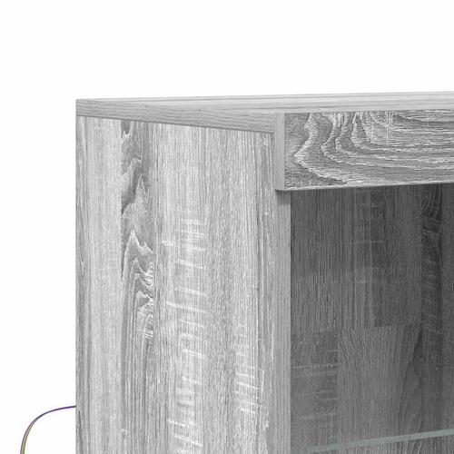 Skænk 81x37x100 cm konstrueret træ grå sonoma-eg