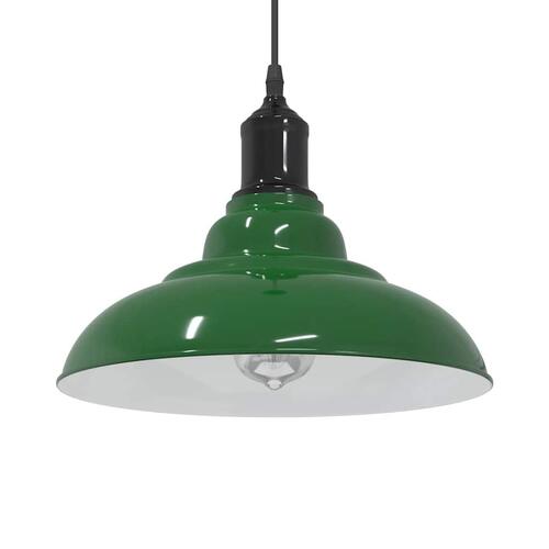 Pendellampe højdejusterbar E27 Ø 31 cm metal glans grøn