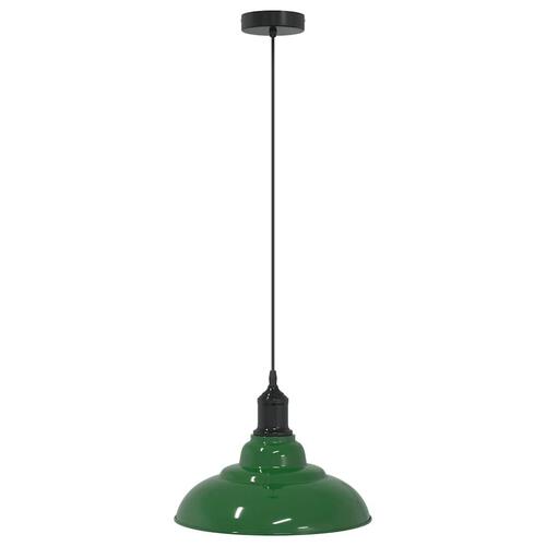 Pendellampe højdejusterbar E27 Ø 31 cm metal glans grøn