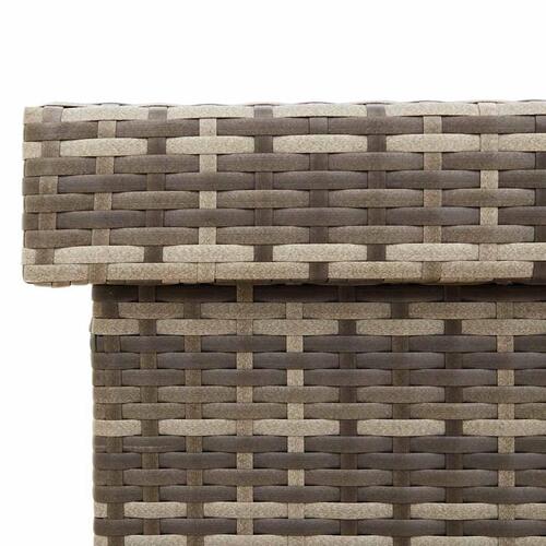 Opbevaringsboks med hjul 110x55x73 cm polyrattan grå