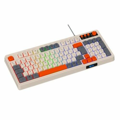 Tastatur PcCom Hvid Spansk qwerty