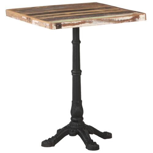Bistrobord 60x60x76 cm massivt genbrugstræ